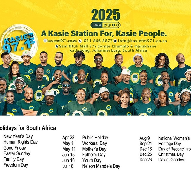 Kasie FM 97.1 team group photo for 2025